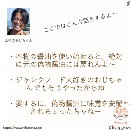 偽物醤油で滅ぶ家庭の味(説明画像)